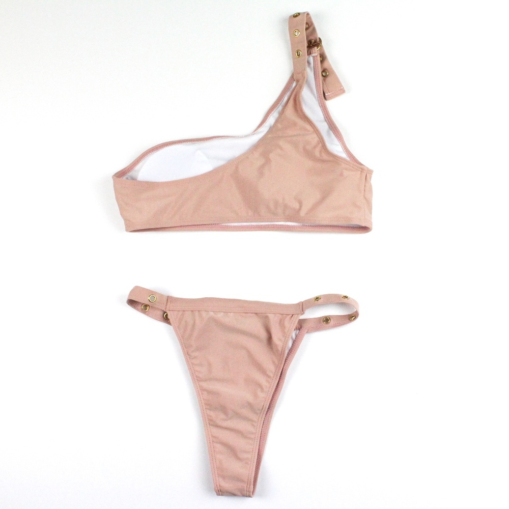 Blush One Shoulder Bikini Swimsuit - Picture 7 of 7